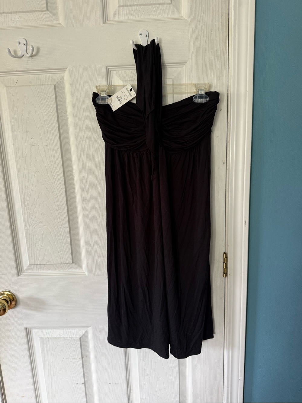 Express Black Strapless Ruched Maxi Skirt - Picture 2 of 3